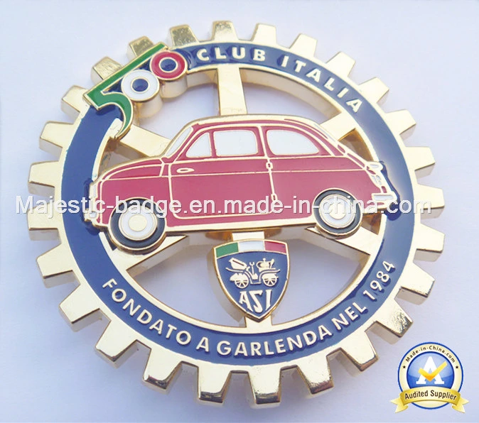 Make Your Own High quality/High cost performance  Metal Hard Enamel Gold Plated Car Badge