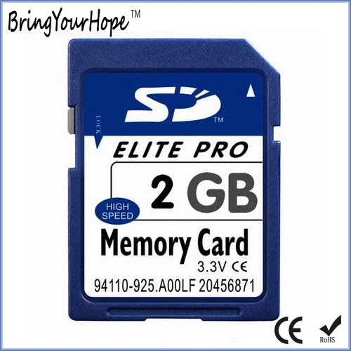 Tarjeta de memoria SD 2GB de alta velocidad y buena calidad (2GB SD)