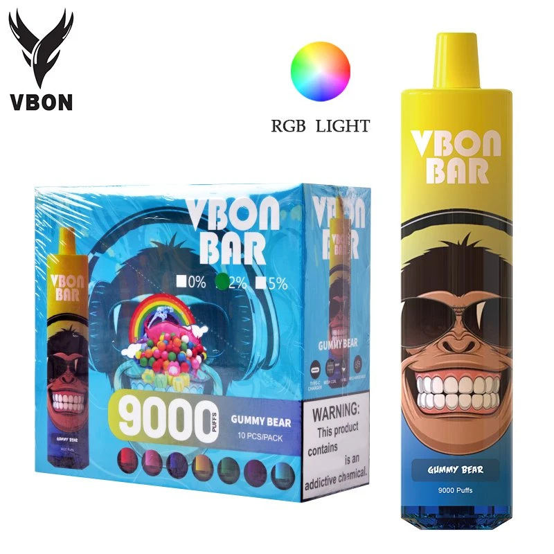 Mayorista/Proveedor proveedor Vbon 9000 Puff bares vaporizador RGB de humos de Cigarrillo Electrónico Desechable Vape