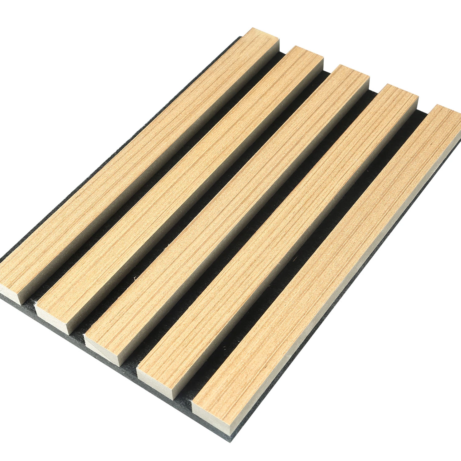 Acoustic MDF Slatted Veneer Panel Decorative Material for Wall and Ceiling