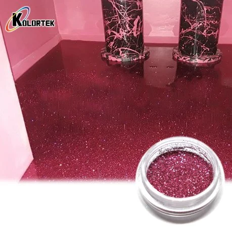 Glitter Wholesale 3D Metallic Epoxy resina Pisos brillante Proveedor