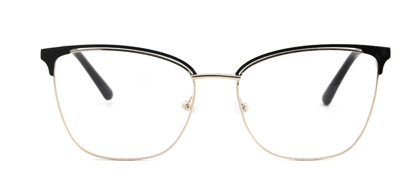 Fashion Oversized Frame Female Glasses Luxury Clearlarge Diopter Retro Metal Frame Optical