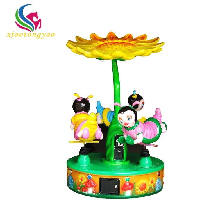 Kids Coin Operated Carousel Amusement Park Equipment