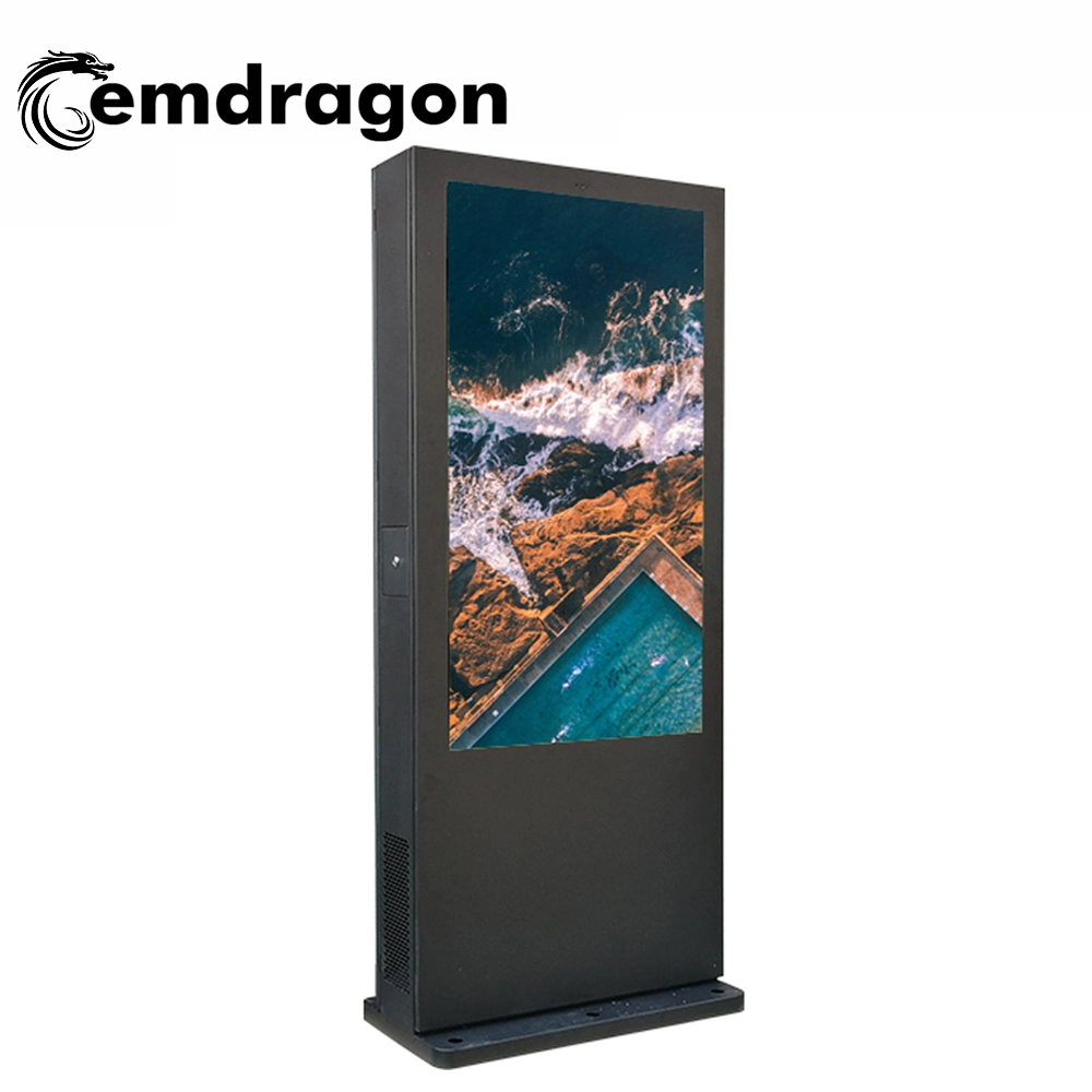 Air Conditioner Vertical Screen Floor Outdoor Advertising Machine 65 Inch Touch Screen Advertising Board Floor Standing TFT Advertisement Board Internet