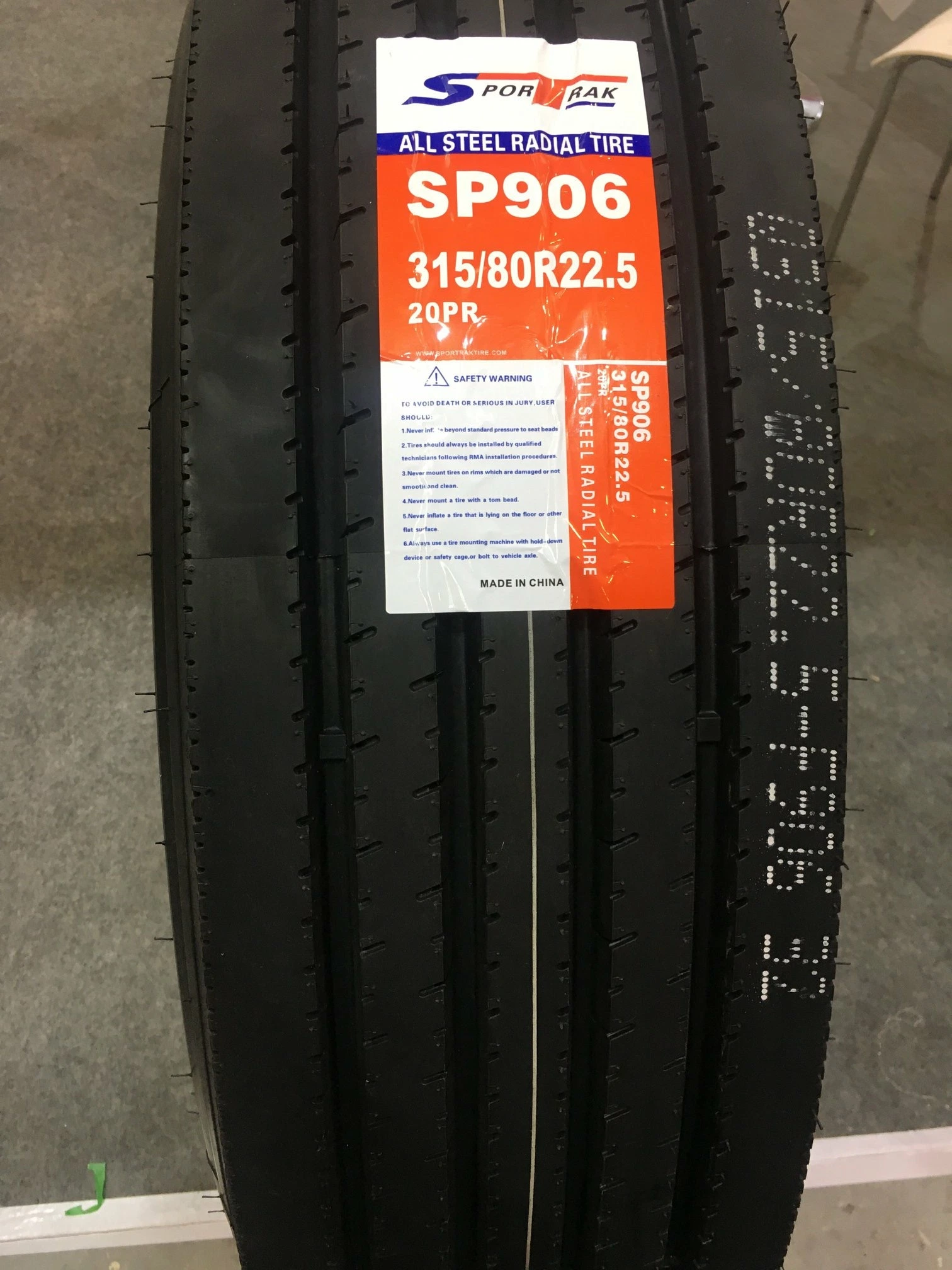 Pneu radial pour camion sport/Superway, acier de haute qualité, avec 315/80r22.5