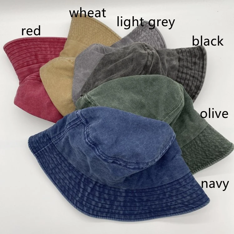 Wholesale/Supplier New Blue Artsy Retro Flat Top Broken Fisherman Hat Flat Top Small Cornice Sunshade Basin Hat