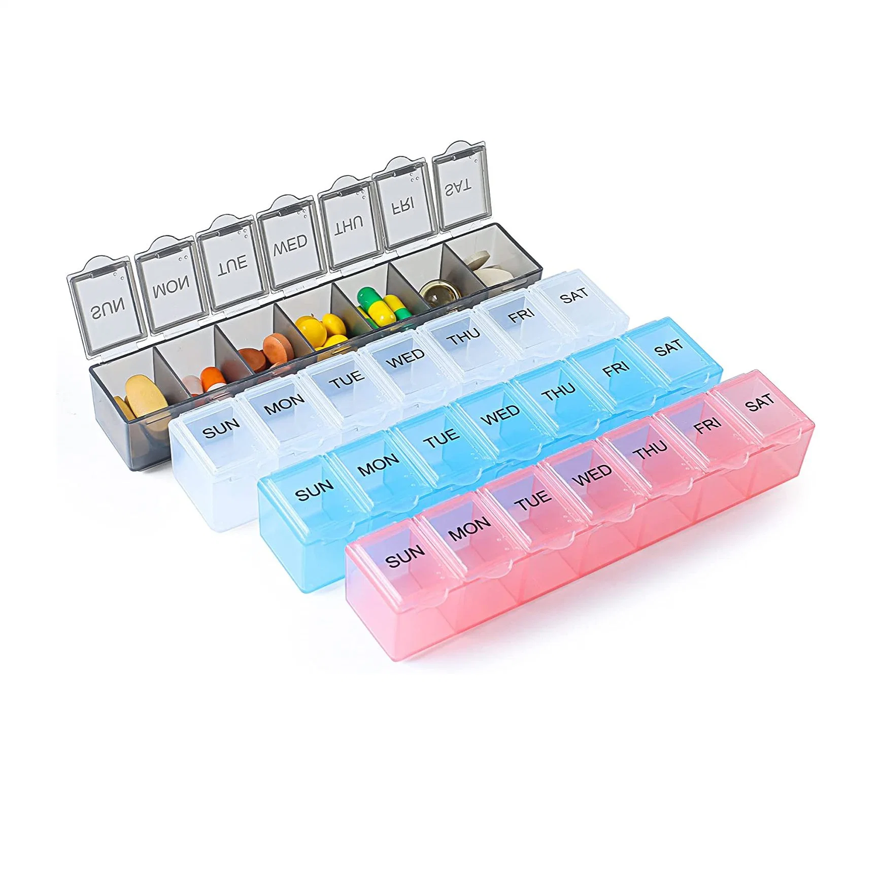 Factory Direct Small portable 7 compartiments 7 jours Pill Box