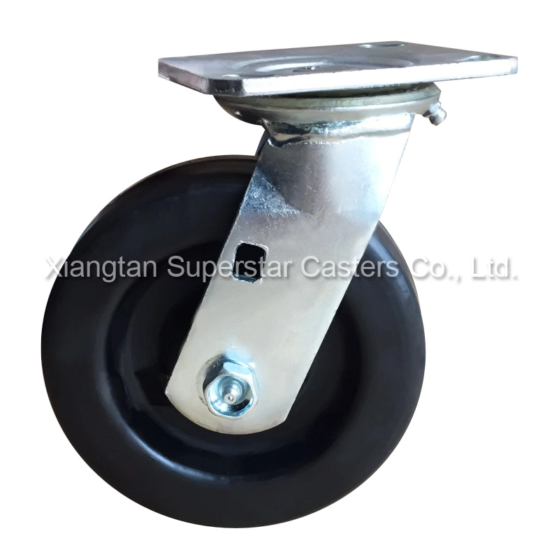 8 Inch Medium Heavy Duty Phenolic Resin Caster Wheel Without Brake (Fix Wheels, Ball bearing)