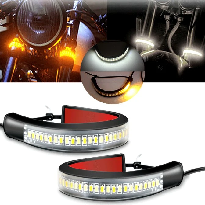 Ilumina el LED indicador de la conducción de la Niebla mini bicicleta deporte medidor impermeable faro del lado trasero de freno Moto Bombilla de luz atrás