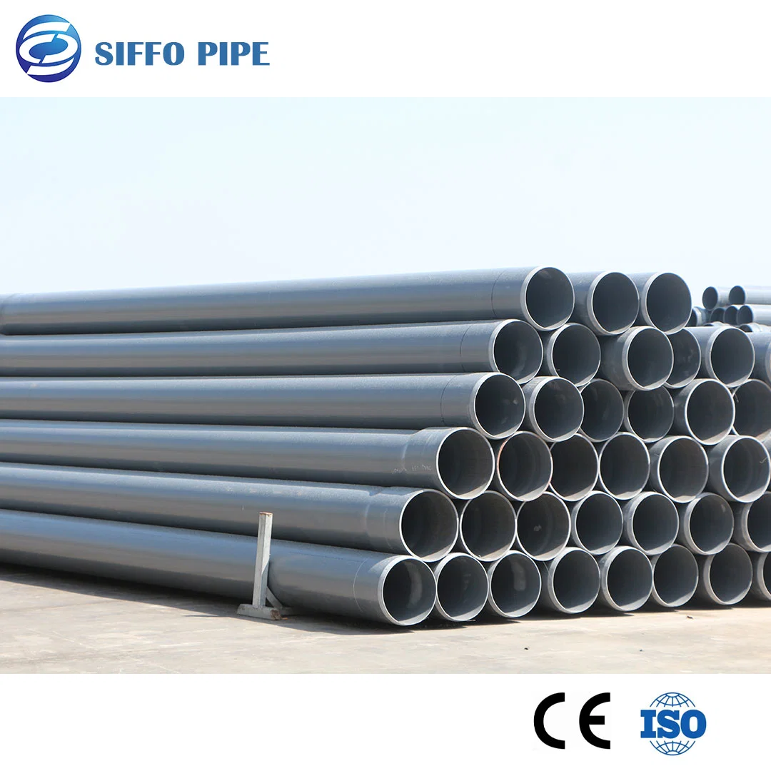 DN20mm DN25mm DN32mm DN40mm DN90mm Pn6/Pn8/Pn10/Pn16 Plastic Grey Color PVC UPVC MPVC Pipe for Construction/Electric/Chemical/ISO Certificates