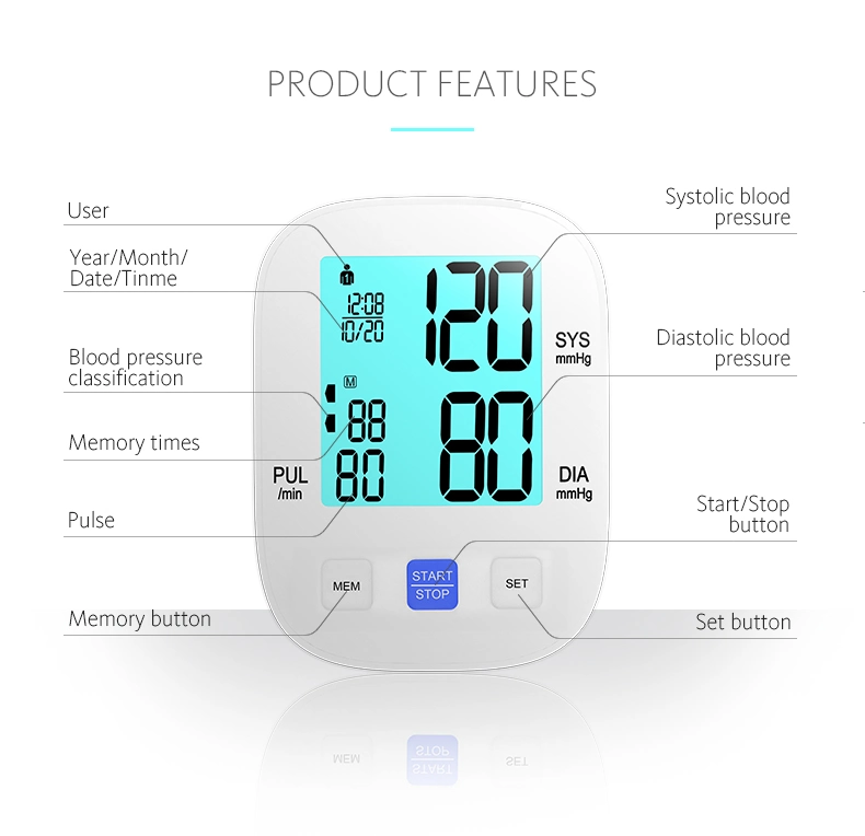 2022 Belle Neue Bluetooth Blutdruckmaschine, intelligenter drahtloser Monitor mit verstellbarer großer Manschette (8,7-16,5in) und hintergrundbeleuchtetem Display, APP unbegrenzter Speicher