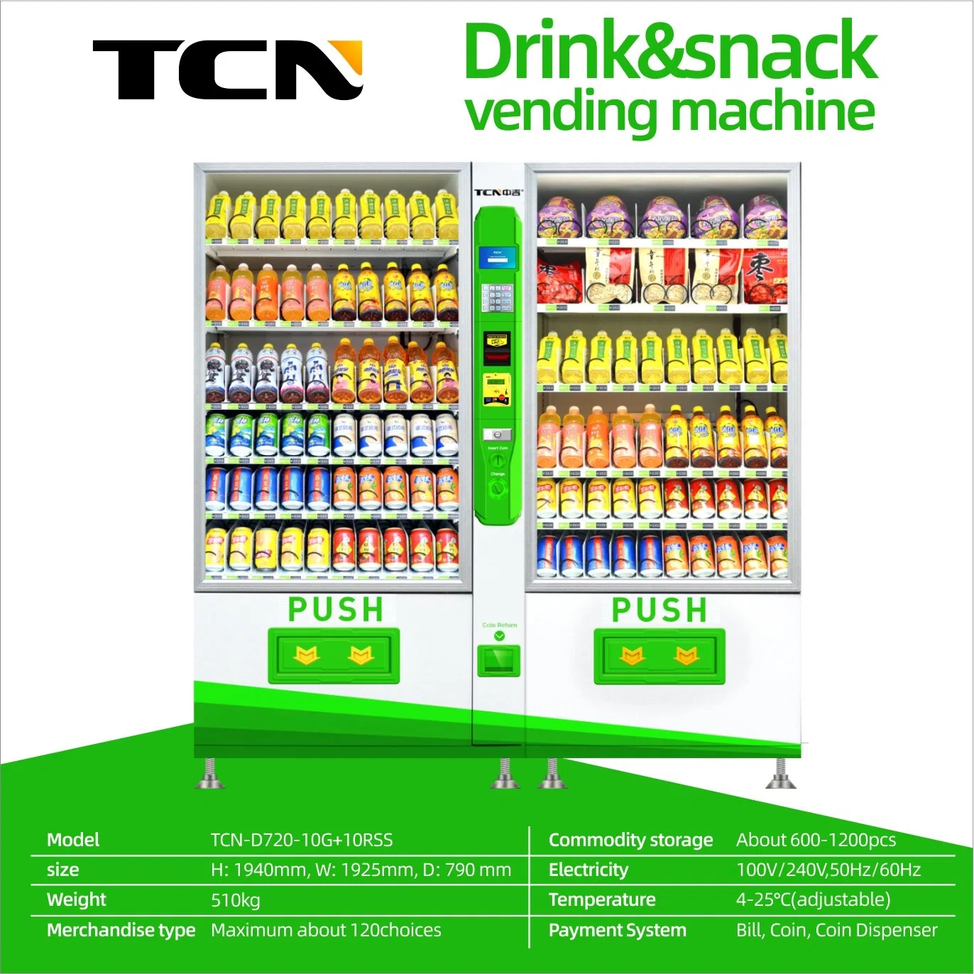 2020 Snack and Drink Combo Vending Machine with CE Snack Vending Machine