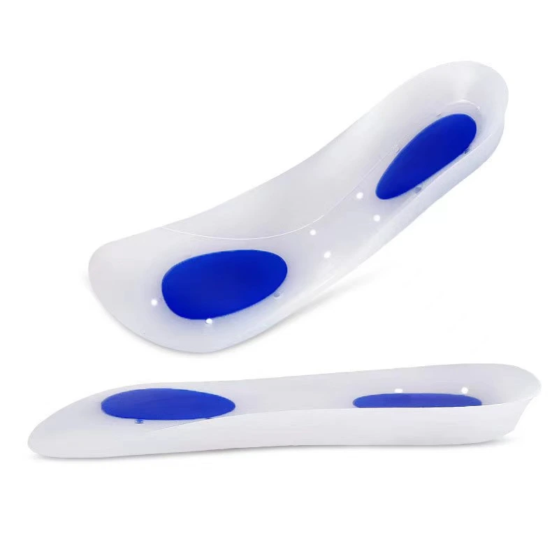 Silicone Shock-Absorbing Heel Flat Foot Sports and Leisure Half-Cushion Silicone Insole