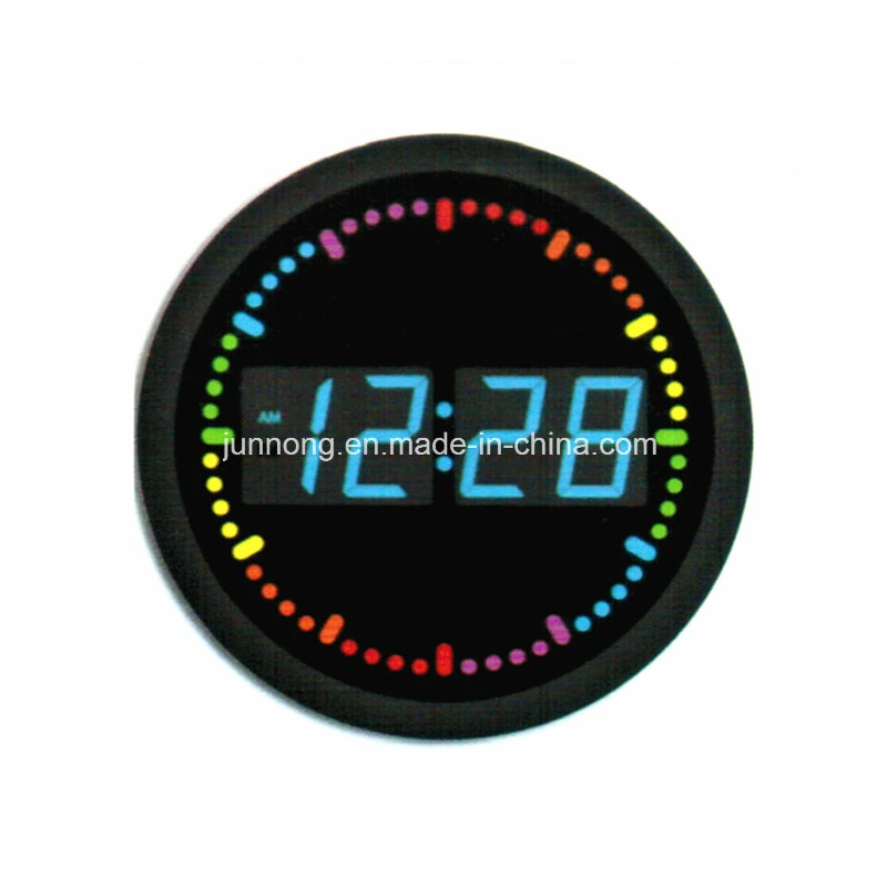 Círculo de formato de hora de 12 horas Dom Digital LED Relógio de Tempo