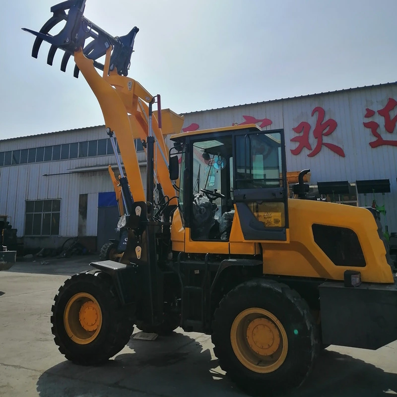 Wheel Loader with Wood Grab Mini Grapple Loader with 1.5 Ton Lift