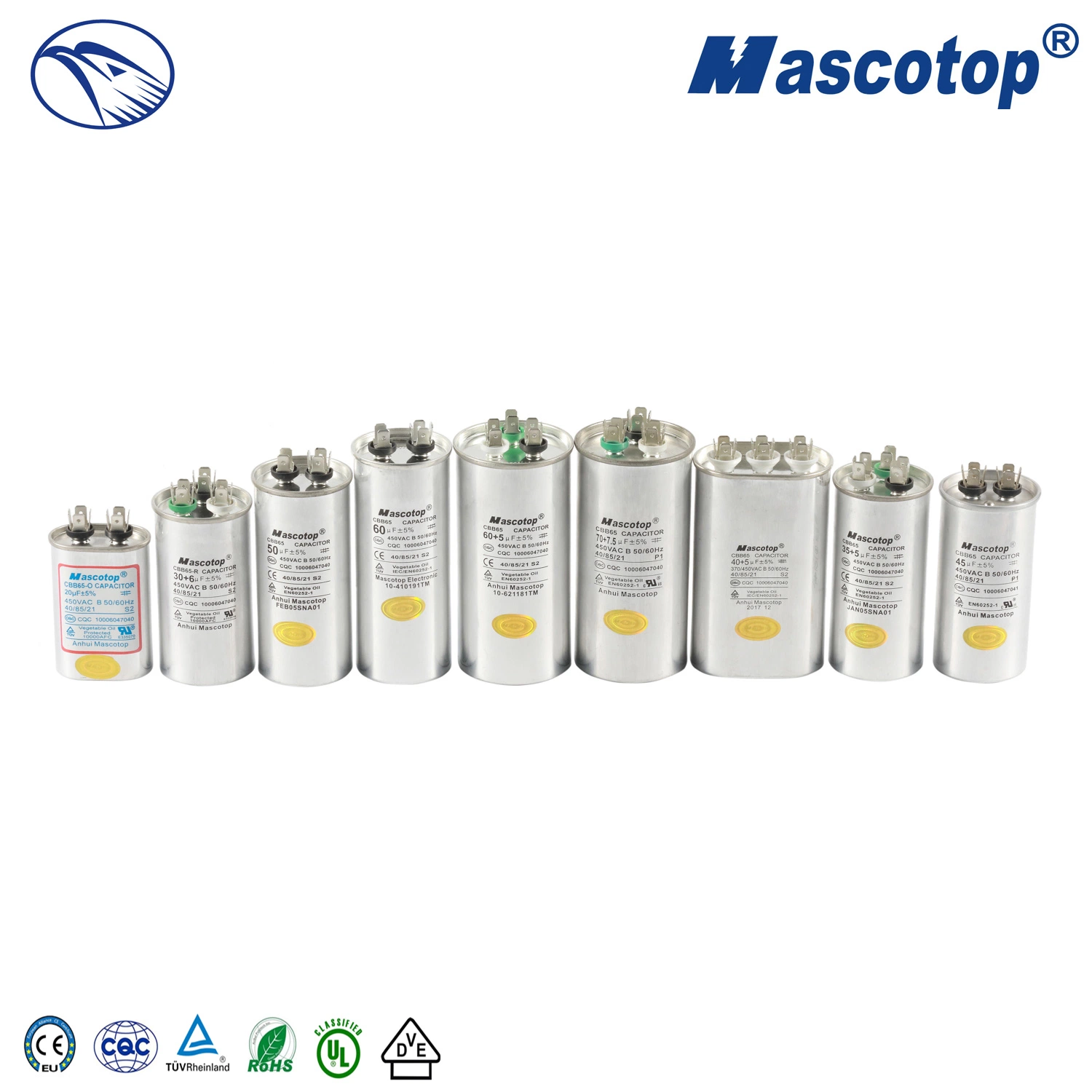 Dual Voltage Cbb65 Capacitor with Good Self-Healing Character