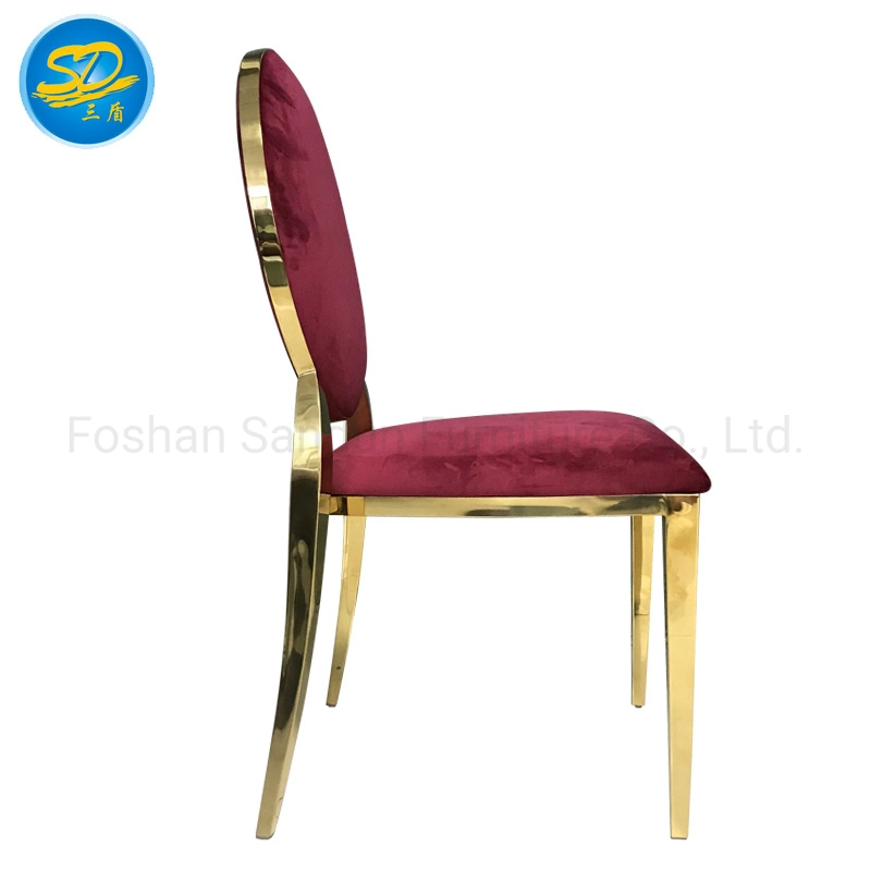 Cheap Price Stacking Event Rental Stainless Steel Banquet Wedding Dining Furniture Chair