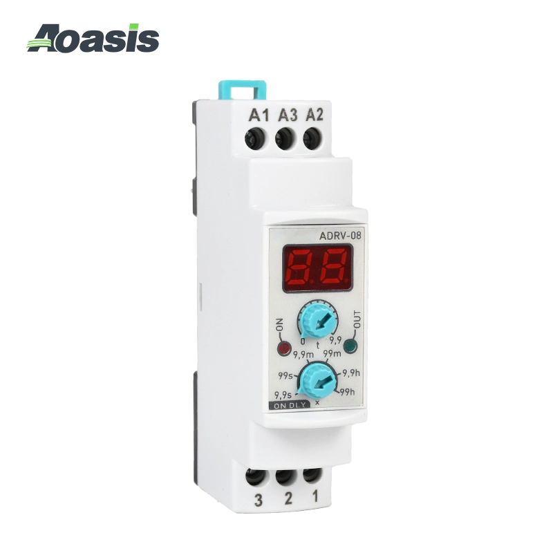 Aasis Adrv-08 220В или 110VAC 24VDC 50 Гц задержка реле дискретная Реле времени дисплея