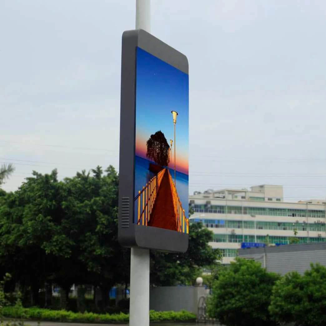 City Pillar P4 P5 Digital Display Sign Advertising Media LED Screen