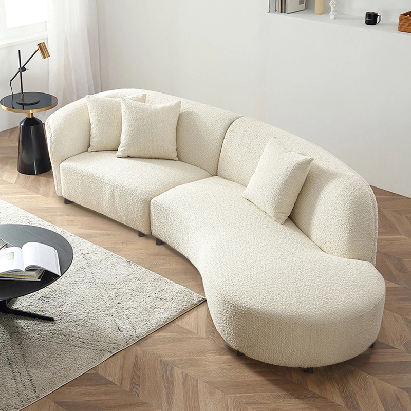 Modern Home Furniture for Villa Living Room Leather & Fabric Sofa
