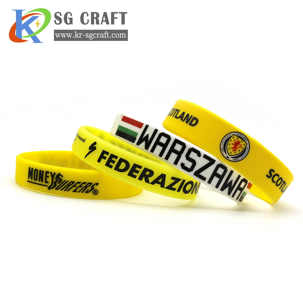 Custom Various Silicone Wristbands with The Free Artwork in 2 Hour