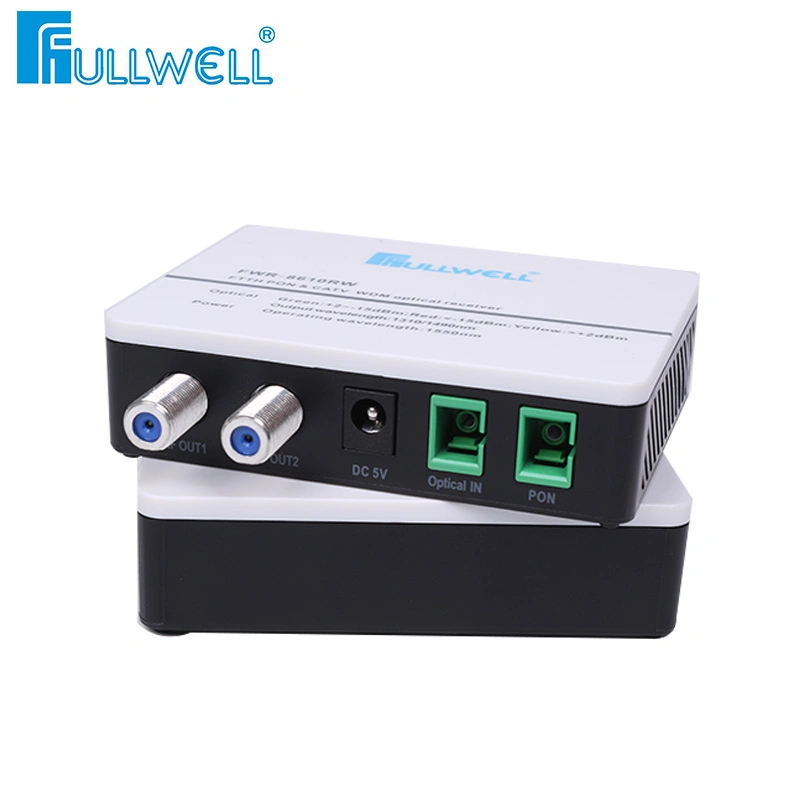 Fullwell Fwr-8610RW FTTH CATV Receptor Óptico de Fibra com Caixa de Plástico