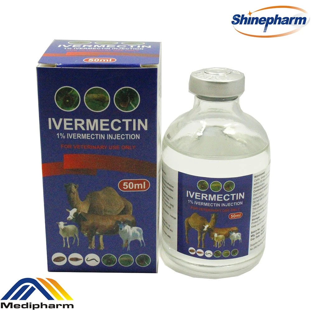 1% Inyección 50ml botella de Ivermectin Veterinaria