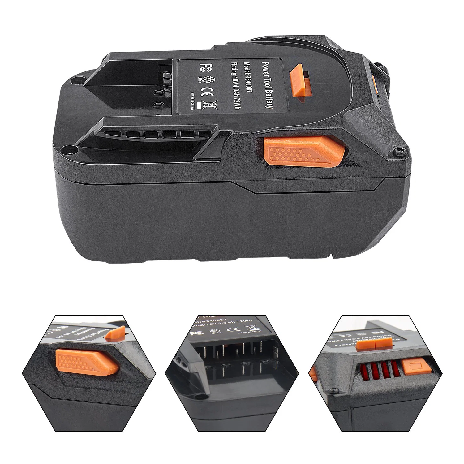 Rechargeable Lithium Ion Battery 18V6000mAh for Ridgid R840087 Rechargeable Tool Power