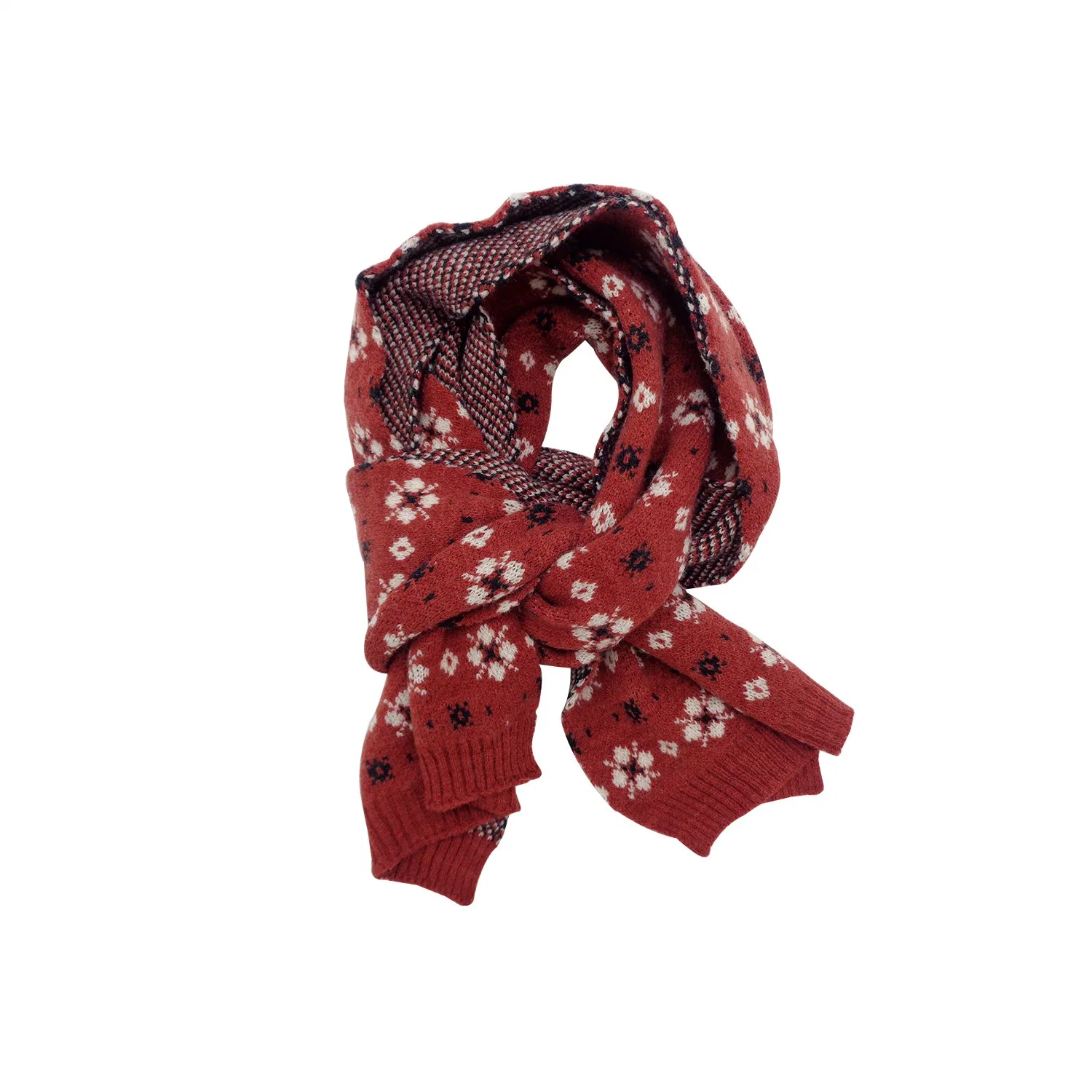 2022 Lady Fashion Acrylic Knitted All Over Jacquard Scarf