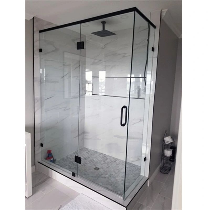 Minimalist Frameless Folding Shower Glass Screen Shower Door for Bathroom