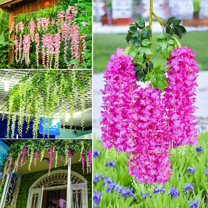 Wedding Home Decoration Colorful Artificial Artificial Wisteria Flower