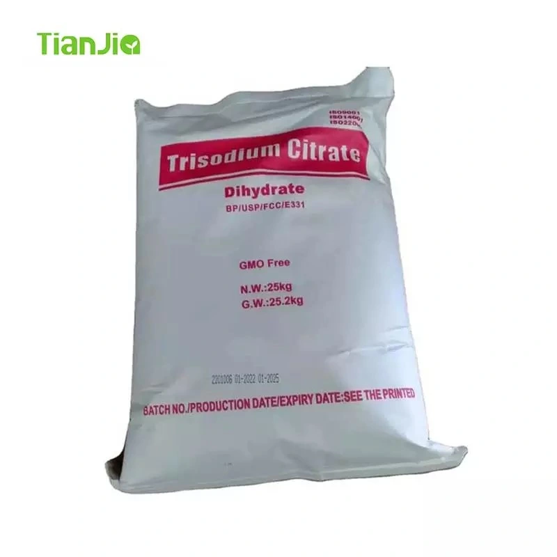 Aditivo alimentar Tianjia Grau Alimentício Regulador de acidez orgânica citrato de sódio em pó