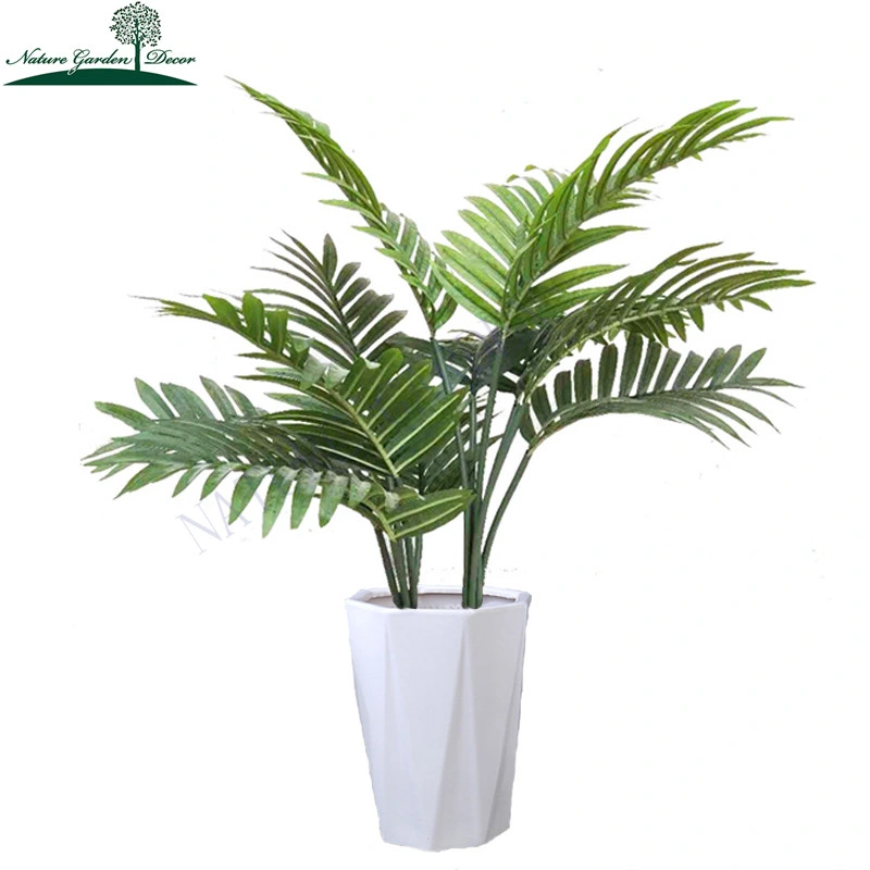 Wholesale Indoor Evergreen Mini Faux Palm Trees Office Decoration Artificial Plant Silk