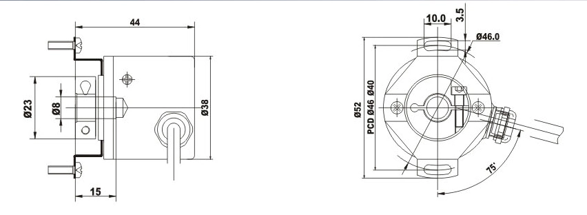 Adk 38L6 I1024p4p Incremental Encoder Hot Sale in South Asain Replace Omron Autonics