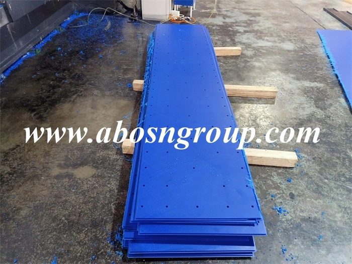 Customized Polyethylene Blue PE500 Sheet Strips 26mm Thick for Sale