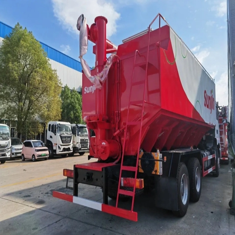 H3000 de cemento a granel Shacman Semi Traile depósito de vehículos de transporte de granos de acero al carbono