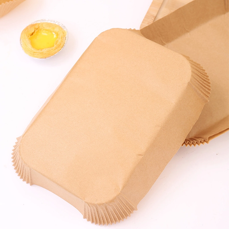 22*14cm 50PCS Rectangular Special Paper for Air Fryer Liner Double-Pan Grease Absorbent Baking Paper Oil-Proof BBQ Plate Baking Tools