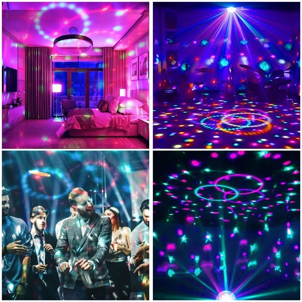 El sonido activado Helius gira LED Bola de discoteca de la luz de la etapa de la boda de Navidad