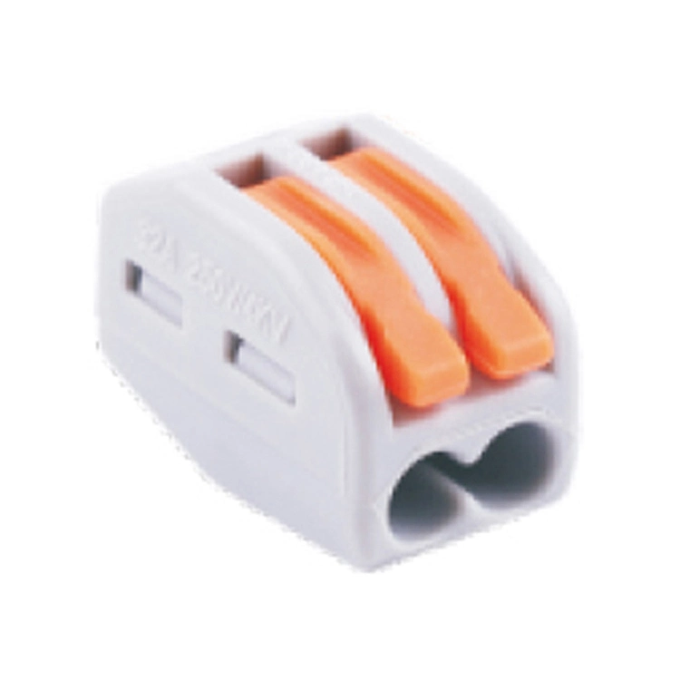 2 Pin Rail Type Wire Joint Connector Press Type Orange Wire Connector Terminal Quick Splice Wire Connector Box