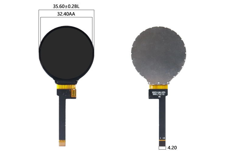 LCD RoHS redondo, alcance, el ISO 1.28 pulgadas de 240*240 interfaz SPI panel LCD TFT para Smart relojes