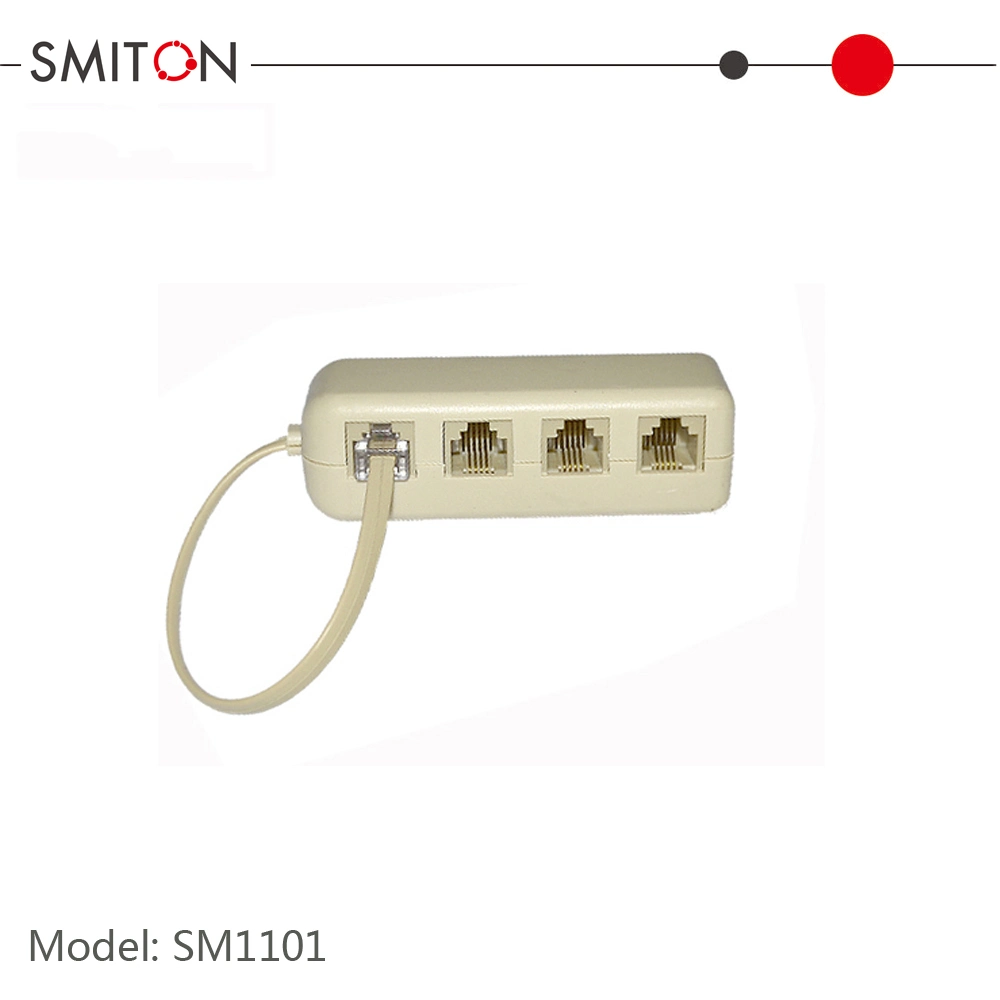 4 Ports Rj11 Male to 4 Female Extension Cable