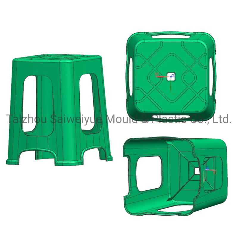 Plastic New Design Square Stool Food Stall Used Cold Runner Injection Mould