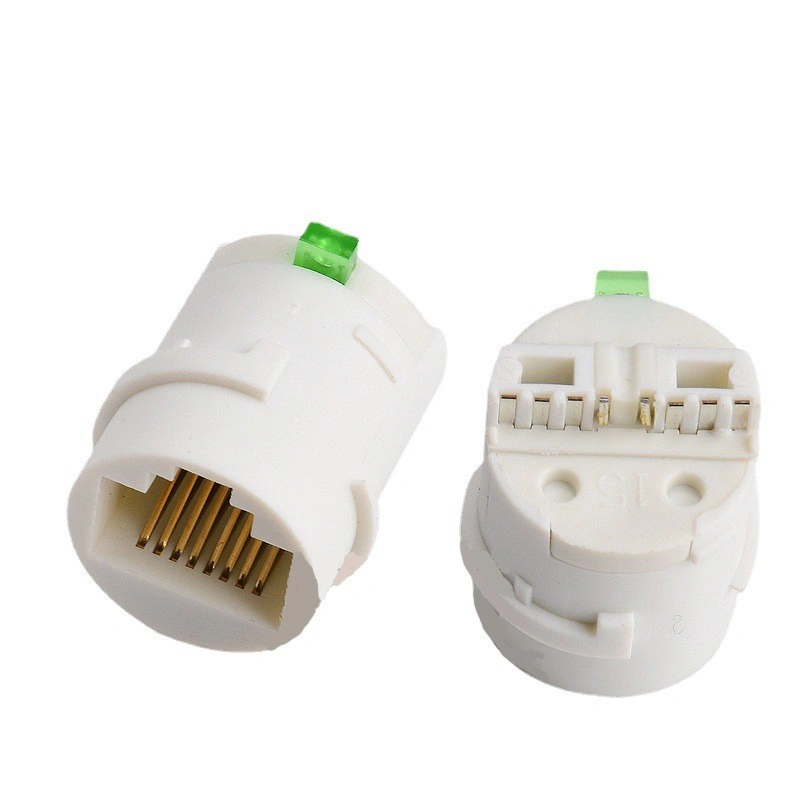 Waterproof RJ45 Female Connector with Light Outdoor Monitoring IP Camera Cable