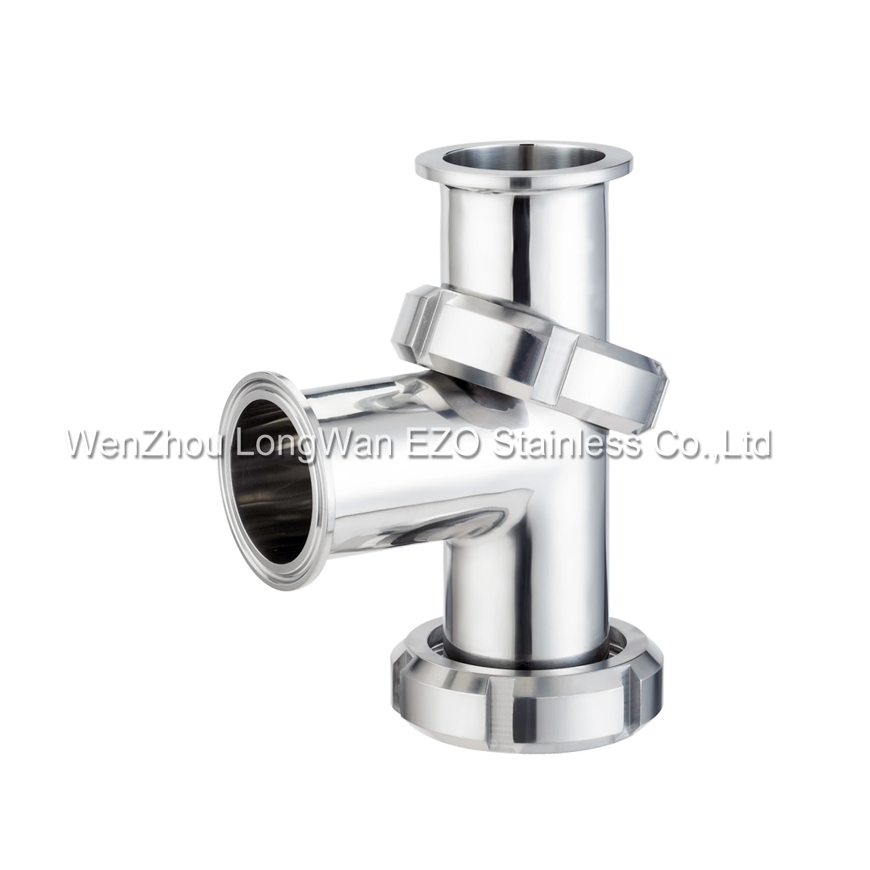 Stainless Steel Ss Pipe Fittings Sanitary Part Clamped U Type Tee Union