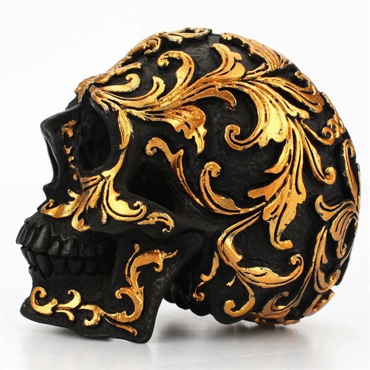 Creative Small Skull Decoration Rose Gold Art Makeup Home Halloween Party Supplies