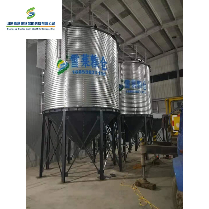 Shelley 6 Ton Grain Bin China Galvanized Steel Silo Factory Livestock Equipment Farm Poultry Chicken Animal Feed Silo Small Silo Large Silo