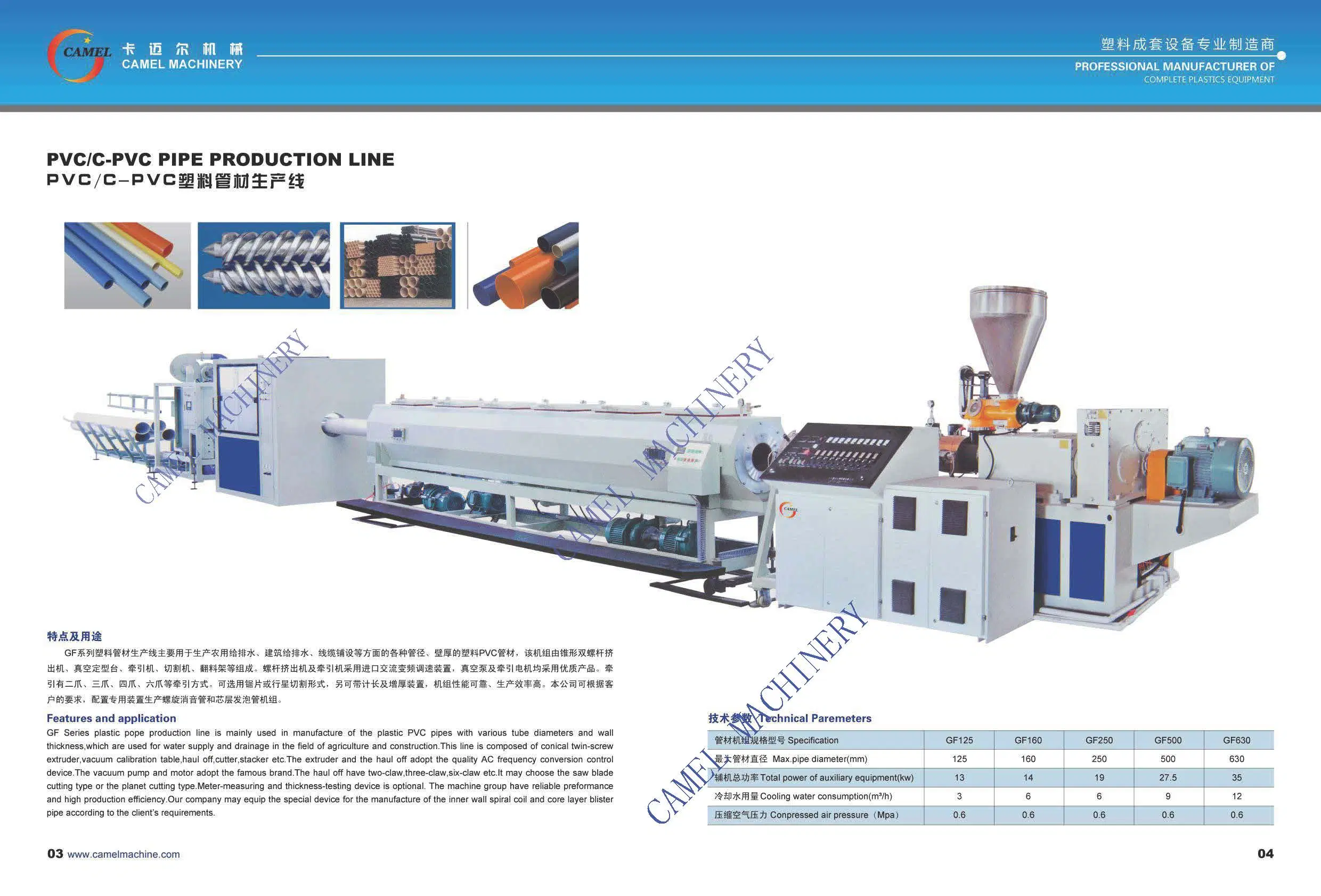 Customized Color PVC Plastic Pipe Production Equipment PVC Agricultural Drainage Pipe Hose Extrusion Line