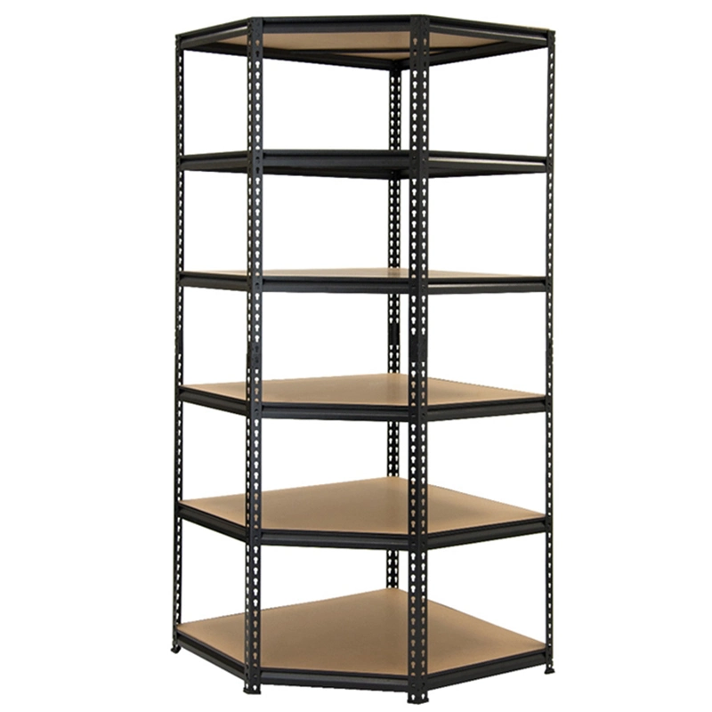 5 Tier Boltless Rivet Storage Shelving MDF Panel Shelf Display Stand