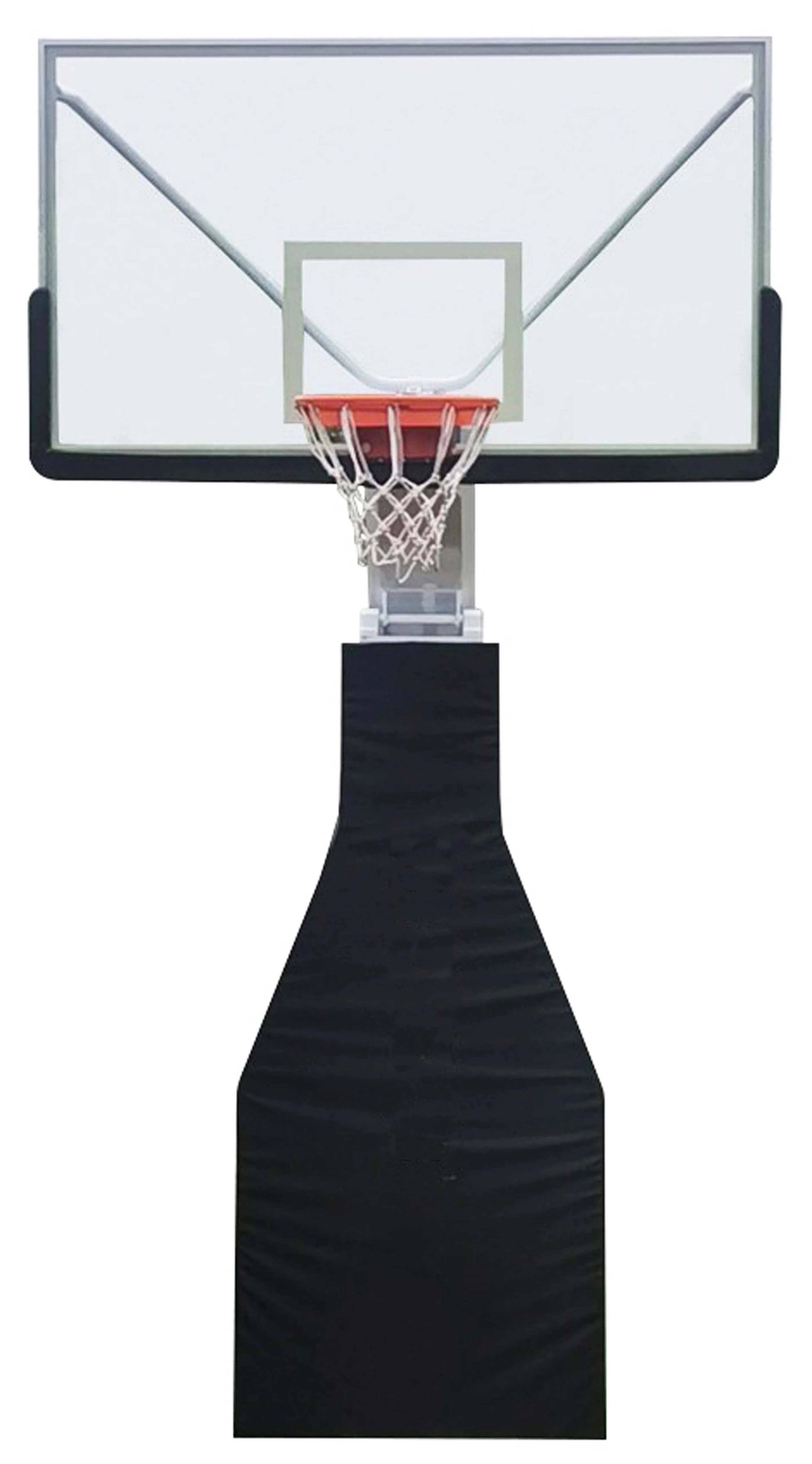 Aro de Baloncesto plegable eléctrico hidráulico de alta calidad / Goal / Sistema / Soporte Estándar con placa trasera de vidrio templado