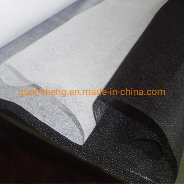 Made in China High quality/High cost performance Non-Woven Interlining Basic Fabric Fusible Interlining Fabric Made of Nylon and Polyester White Black Charcoal Col